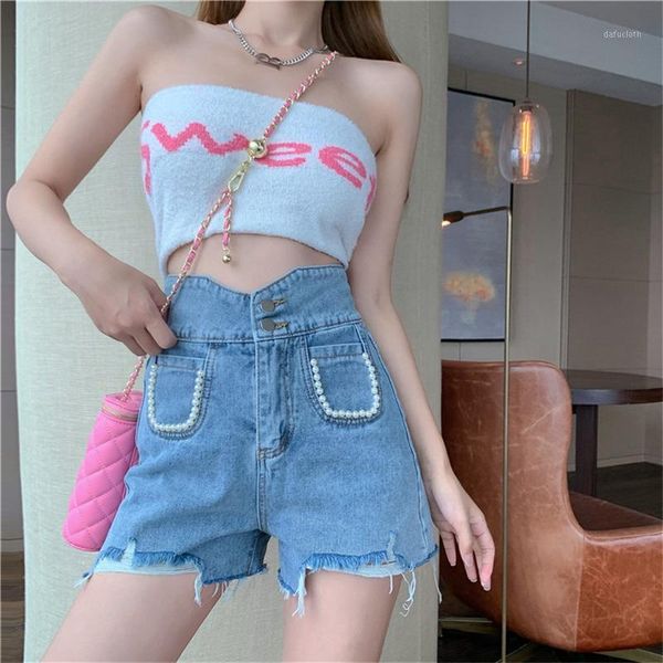 women's jeans limiguyue sweet korean style pearl chic fashion pants pocket bottons women denim shorts high waist bottom blue k1472
women's jeans limiguyue sweet korean style pearl chic fashion pants pocket bottons women denim shorts high waist bottom blue k1472