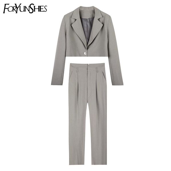 pieces set women blazers suits 2021 autumn korean style solid chic short blazer + suit pant female casual women's two piece pants, White
pieces set women blazers suits 2021 autumn korean style solid chic short blazer + suit pant female casual women's two piece pants, White