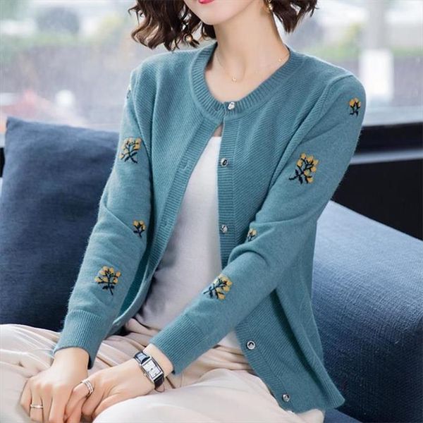 spring embroidery cardigan women fashion sweater korean chic single breasted o neck knitted coat sweet woman long sleeve, White;black
spring embroidery cardigan women fashion sweater korean chic single breasted o neck knitted coat sweet woman long sleeve, White;black