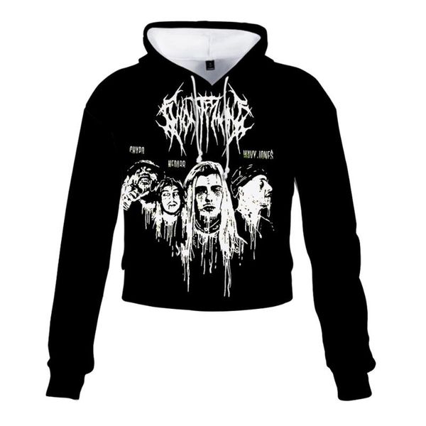 women's hoodies & sweatshirts ghostemane women crop hoodie harajuku winter gothic rock hip hop 3d printed casual vogue, Black
women's hoodies & sweatshirts ghostemane women crop hoodie harajuku winter gothic rock hip hop 3d printed casual vogue, Black