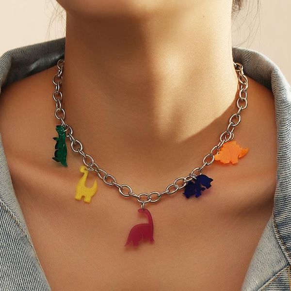 pendant necklaces cute colorful animal dinosaur for women ins hip- choker cartoon acrylic clavicle chain 2021, Silver
pendant necklaces cute colorful animal dinosaur for women ins hip- choker cartoon acrylic clavicle chain 2021, Silver