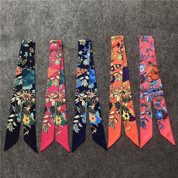 butterfly binding bag handle silk scarf small ribbon decorative skinny women's scarves, Blue;gray
butterfly binding bag handle silk scarf small ribbon decorative skinny women's scarves, Blue;gray