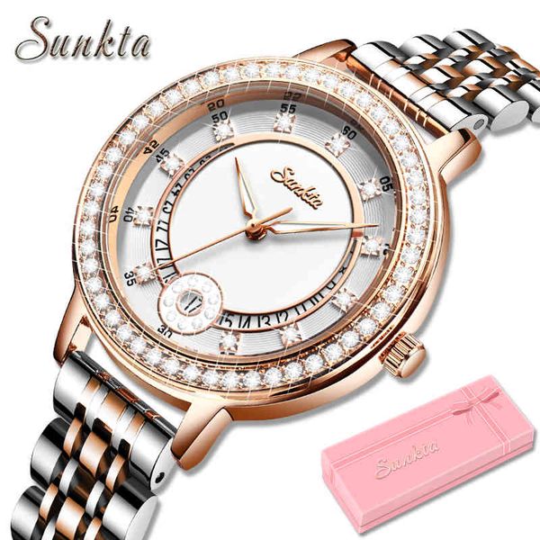 montre femme suntka classic watches for women luxury brand gift clocks bracele watch woman dress waterproof ladies watch+box 210517, Slivery;brown 
montre femme suntka classic watches for women luxury brand gift clocks bracele watch woman dress waterproof ladies watch+box 210517, Slivery;brown