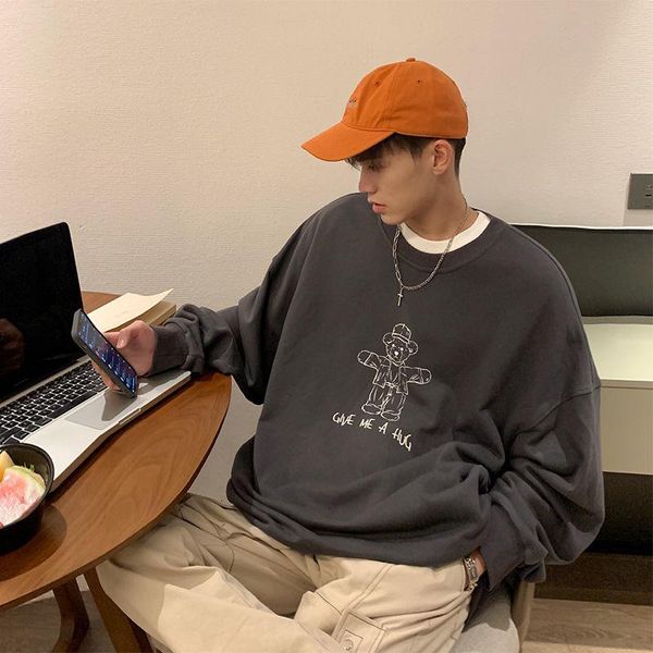 men's hoodies & sweatshirts kemoy 'give me a hug' bear graphic men sweatshirt casual kawaii oversized male pullovers long sle, Black
men's hoodies & sweatshirts kemoy 'give me a hug' bear graphic men sweatshirt casual kawaii oversized male pullovers long sle, Black