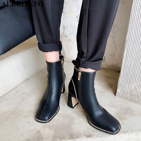 boots allbitefo size 34-43 square toe genuine leather heel shoes winter street fashion girls women, Black
boots allbitefo size 34-43 square toe genuine leather heel shoes winter street fashion girls women, Black