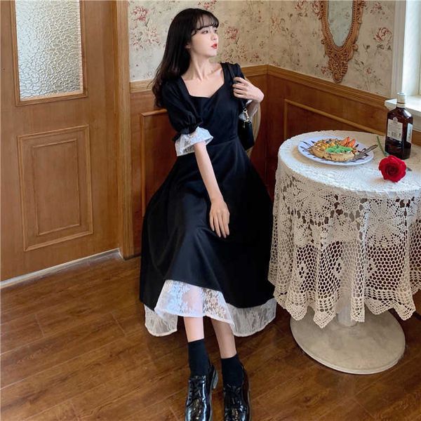 fat mm french bandage lace medium hepburn knee length drs 2021 summer large women, Black;gray
fat mm french bandage lace medium hepburn knee length drs 2021 summer large women, Black;gray