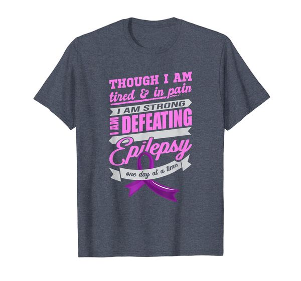 epilepsy awareness shirts support purple ribbon pain strong, White;black