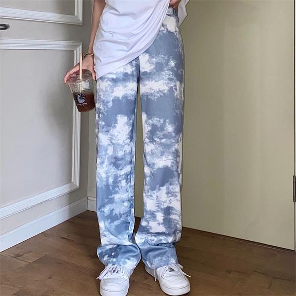 women's jeans summer style korean personality ink blue sky white clouds straight street harajuku casual pants women
women's jeans summer style korean personality ink blue sky white clouds straight street harajuku casual pants women