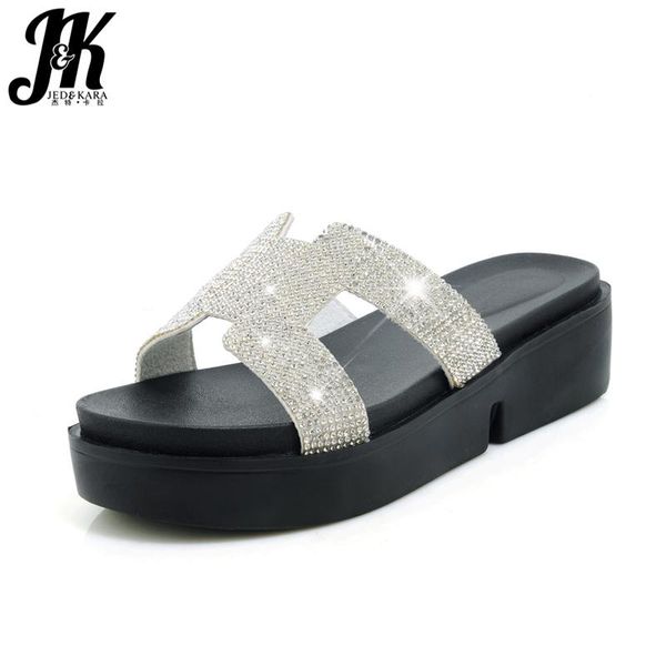 slippers jk 2021 summer women bling wedges platform open toe slides footwear fashion casual ladies mules shoes big size 44, Black
slippers jk 2021 summer women bling wedges platform open toe slides footwear fashion casual ladies mules shoes big size 44, Black
