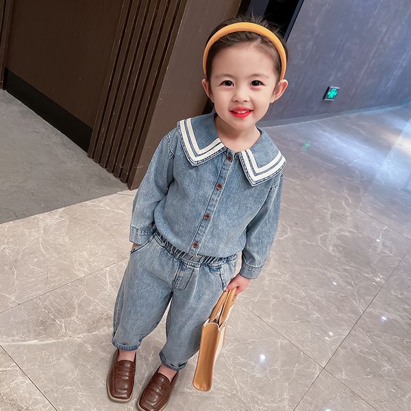 korean solid crew neck girls denim sets 0-7 years old childrens clothing spring and autumn single breasted baby kids clothes, Camo
korean solid crew neck girls denim sets 0-7 years old childrens clothing spring and autumn single breasted baby kids clothes, Camo
