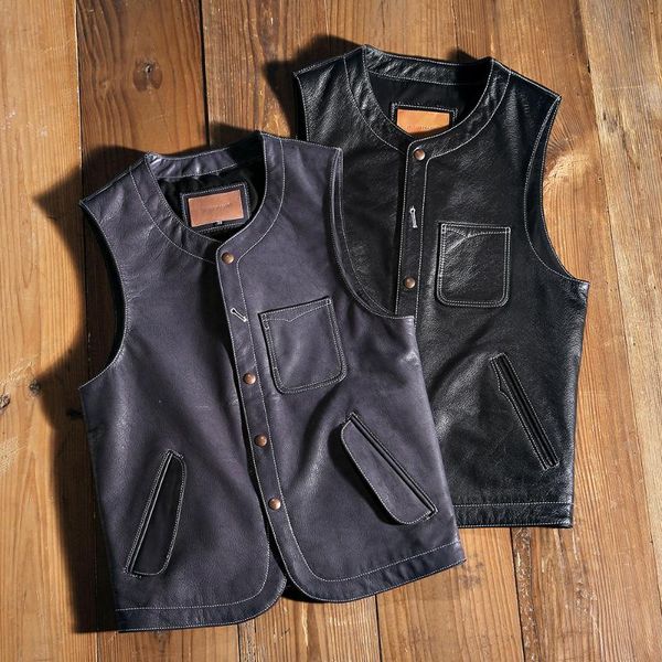 men's leather & faux 2021 black casual genuine vest men japan retro style plus size 5xl real natural cowhide summer slim fit short coat
men's leather & faux 2021 black casual genuine vest men japan retro style plus size 5xl real natural cowhide summer slim fit short coat