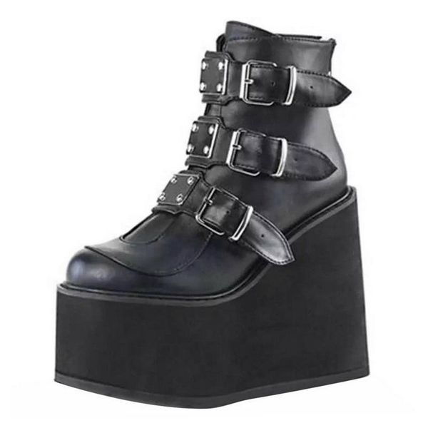 boots winter metal buckle ankel women punk female platform wedges high heels botas mujer ladies, Black
boots winter metal buckle ankel women punk female platform wedges high heels botas mujer ladies, Black