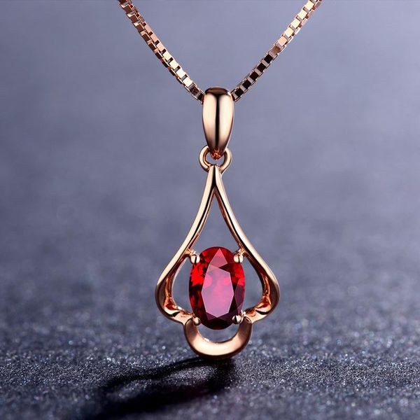 creative fashion rose gold red color treasure necklace pendant temperament wild female necklaces, Silver
creative fashion rose gold red color treasure necklace pendant temperament wild female necklaces, Silver