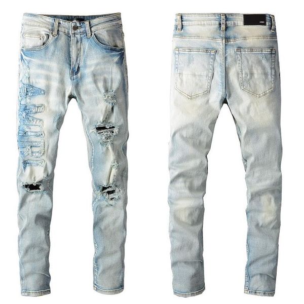 22ss european american street casual fashion brand men's jeans ripped slim fit motorcycle jeans men jean 697#, Blue
22ss european american street casual fashion brand men's jeans ripped slim fit motorcycle jeans men jean 697#, Blue