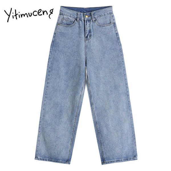 yitimuceng women jeans straight loose full length trousers spring high waisted denim comfortable casual clothes fashion 210601, Blue
yitimuceng women jeans straight loose full length trousers spring high waisted denim comfortable casual clothes fashion 210601, Blue