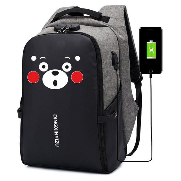 backpack cute cartoon kumamon men women travel lapbag teenagers shoulder student school bookbag anti-theft usb charging
backpack cute cartoon kumamon men women travel lapbag teenagers shoulder student school bookbag anti-theft usb charging