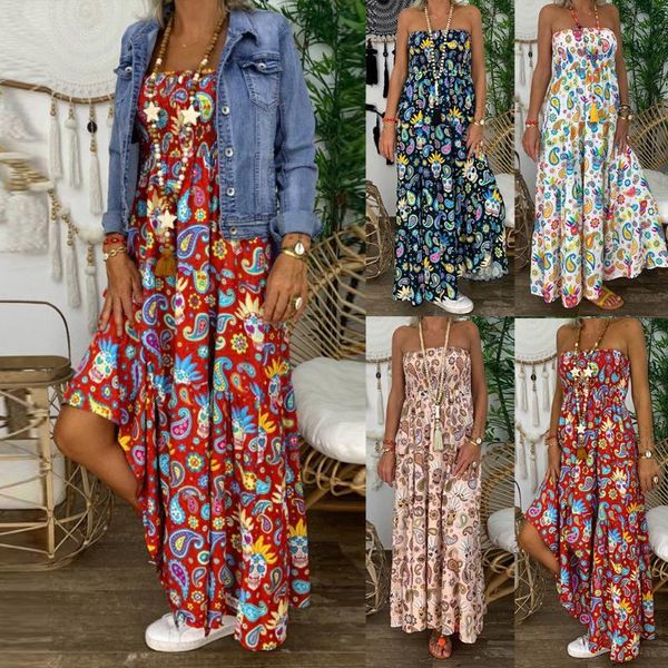 strapless boho print long dress fashion women evening party beach sundress femme casual sleeveless dresses vestidos, Black;gray
strapless boho print long dress fashion women evening party beach sundress femme casual sleeveless dresses vestidos, Black;gray