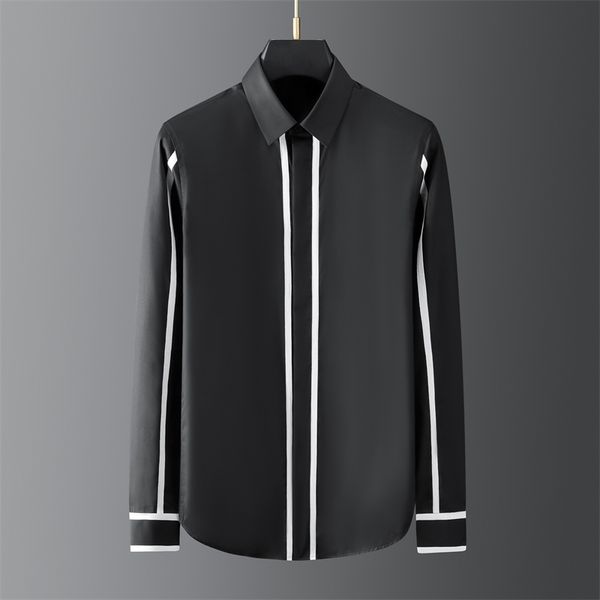 shirts men geometric webbing stitching business casual shirt long sleeve formal dress social party clothing 210809, White;black
shirts men geometric webbing stitching business casual shirt long sleeve formal dress social party clothing 210809, White;black