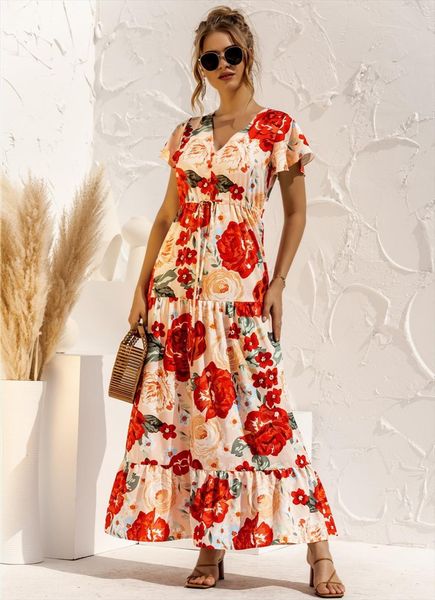 Boho Printing Ruffles Summer Womens Dresses V Neck Button Butterfly Sleeve Long For Holiday Sundress Vestidos, Black;gray
Boho Printing Ruffles Summer Womens Dresses V Neck Button Butterfly Sleeve Long For Holiday Sundress Vestidos, Black;gray