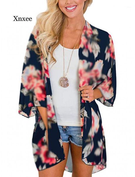 women floral leopard print half sleeve shawl chiffon kimono beach cardigan bikini cover up wrap beachwear outdoor anti-uv coat women's, White;black
women floral leopard print half sleeve shawl chiffon kimono beach cardigan bikini cover up wrap beachwear outdoor anti-uv coat women's, White;black
