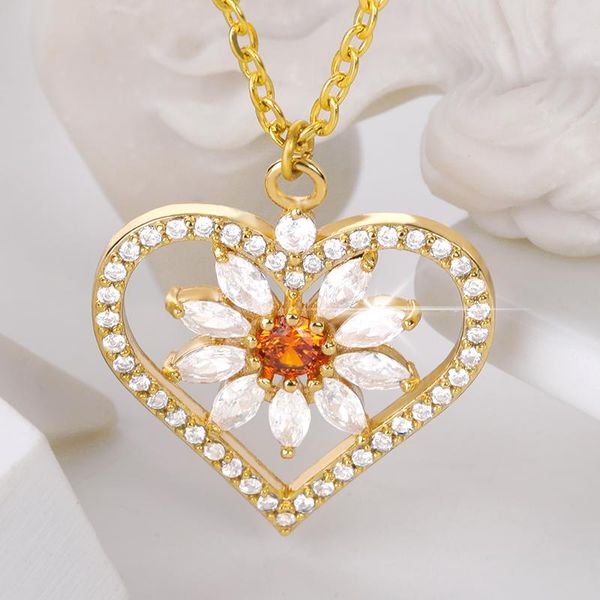pendant necklaces boho vintage zircon gem heart flower necklace for women stainless choker chain jewelry charm wedding couple friend gifts, Silver
pendant necklaces boho vintage zircon gem heart flower necklace for women stainless choker chain jewelry charm wedding couple friend gifts, Silver