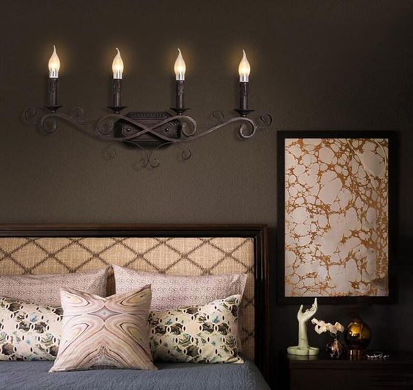 wall lamp american candle el dining room hall bedroom light decoration lighting