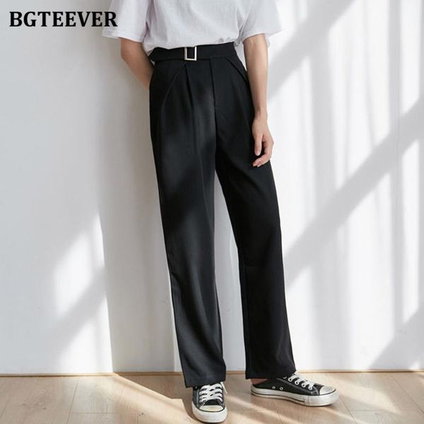 women's pants & capris bgteever 2021 spring high waist belted suit for women casual loose long wide leg solid workwear pantalon femme, Black;white
women's pants & capris bgteever 2021 spring high waist belted suit for women casual loose long wide leg solid workwear pantalon femme, Black;white