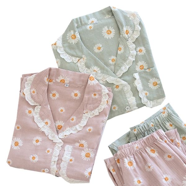women's sleepwear spring and autumbn new ladies comfort cotton loose thin doll collar pajamas set cute daisies printed homewear gi, Black;red
women's sleepwear spring and autumbn new ladies comfort cotton loose thin doll collar pajamas set cute daisies printed homewear gi, Black;red