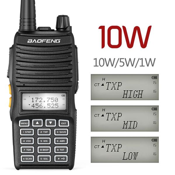 baofeng uv-82 pro true 10w powerful upgrade tri-power 10w/5w/1w dual band 136-174/400-520mhz 10km ham walkie talkie
baofeng uv-82 pro true 10w powerful upgrade tri-power 10w/5w/1w dual band 136-174/400-520mhz 10km ham walkie talkie