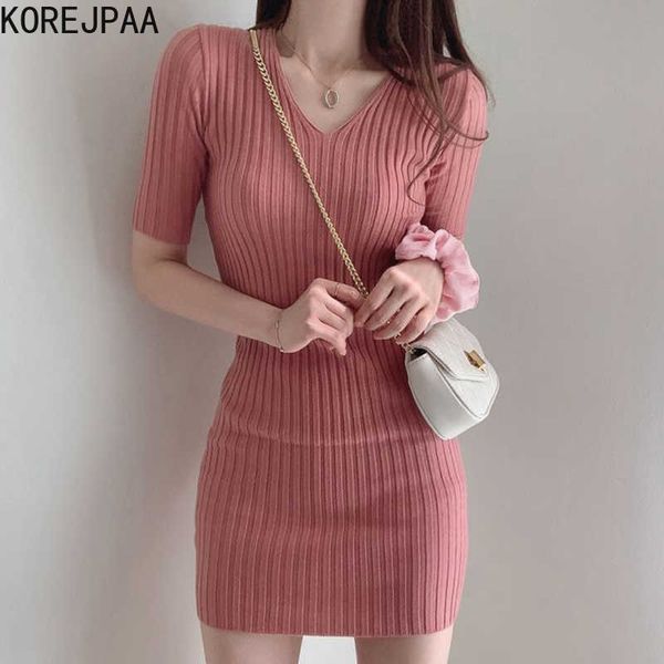 korejpaa women dress summer korean elegant temperament solid color v neck body bag hip thread ice-cold silk knitted dresses 210526, Black;gray
korejpaa women dress summer korean elegant temperament solid color v neck body bag hip thread ice-cold silk knitted dresses 210526, Black;gray