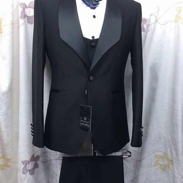 men's suits & blazers black men slim fit tuxedo groom groomsman for wedding jacket pant 8may, White;black
men's suits & blazers black men slim fit tuxedo groom groomsman for wedding jacket pant 8may, White;black