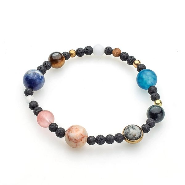 national style universe galaxy eight planets natural stone elastic constellation bracelet, Black
national style universe galaxy eight planets natural stone elastic constellation bracelet, Black