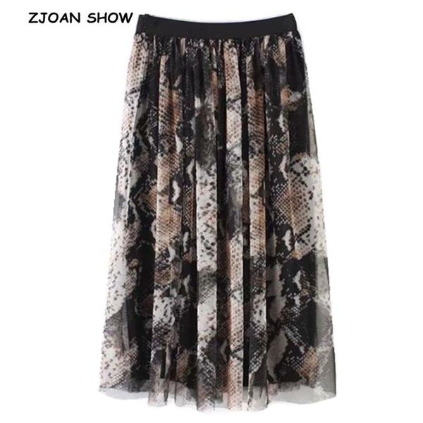 skirts 2021 women vintage mesh snake pattern print midi pleated skirt retro elastic waist mid-calf swing a-lined skater femme, Black
skirts 2021 women vintage mesh snake pattern print midi pleated skirt retro elastic waist mid-calf swing a-lined skater femme, Black