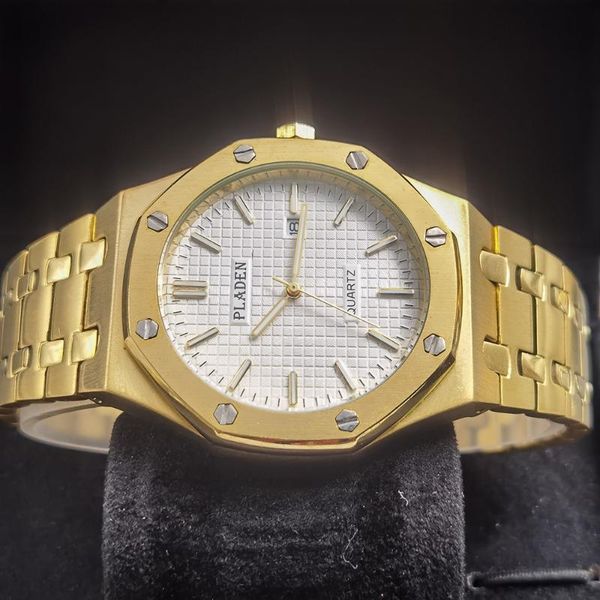 wristwatches pladen gold men's watch business outdoor classic style watches man stainless steel white surface relógio masculino hiphop, Slivery;brown
wristwatches pladen gold men's watch business outdoor classic style watches man stainless steel white surface relógio masculino hiphop, Slivery;brown