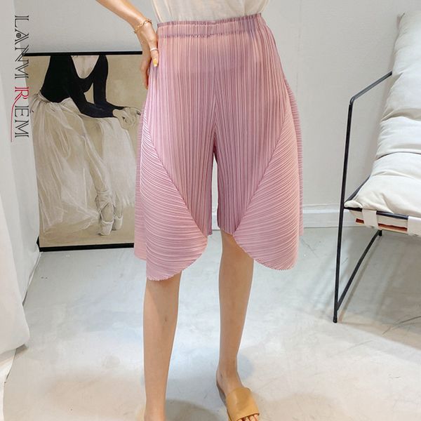 fold short wide leg pants for women pleated elastic waist knee length loose fit female fashion summer 2h259 210507, Black;white
fold short wide leg pants for women pleated elastic waist knee length loose fit female fashion summer 2h259 210507, Black;white