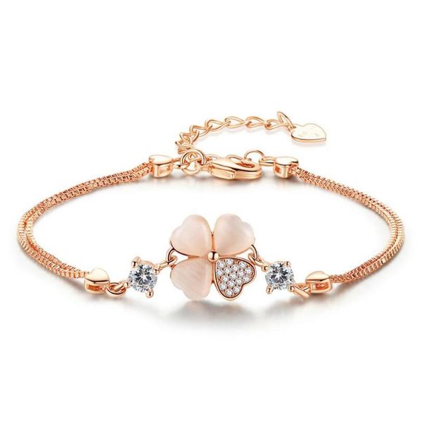 charm bracelets ronerai fashion 925 silver for women luxury crystal cz sweet love heart four clover bangle valentine's day jewelry, Golden;silver
charm bracelets ronerai fashion 925 silver for women luxury crystal cz sweet love heart four clover bangle valentine's day jewelry, Golden;silver