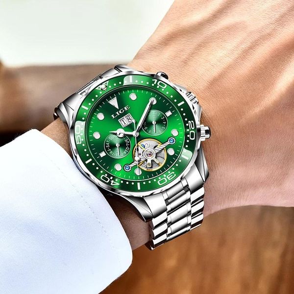 wristwatches lige luxury mens watches automatic watch male waterproof wrist stainless steel automatico mechanical relogio masculino+box, Slivery;brown
wristwatches lige luxury mens watches automatic watch male waterproof wrist stainless steel automatico mechanical relogio masculino+box, Slivery;brown