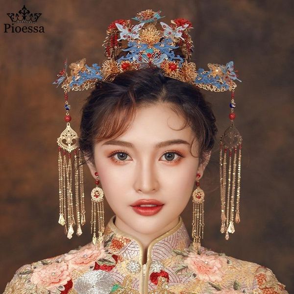 hair clips & barrettes pioessa bride golden headwear set chinese phoenix tiara and crowns coronet tassels ornament wedding jewelry accessori, Golden;silver
hair clips & barrettes pioessa bride golden headwear set chinese phoenix tiara and crowns coronet tassels ornament wedding jewelry accessori, Golden;silver