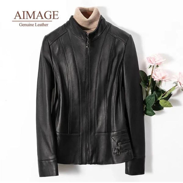 women's leather & faux coat spring autumn suit real genuine jacket women clothes 2021 100% sheepskin korean elegant py134, Black
women's leather & faux coat spring autumn suit real genuine jacket women clothes 2021 100% sheepskin korean elegant py134, Black