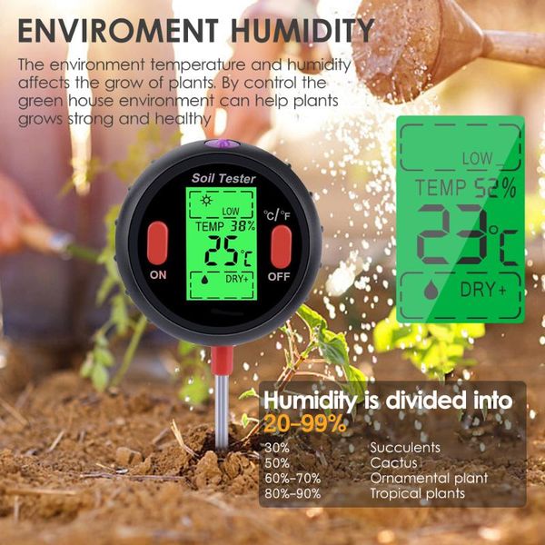 meters soil ph tester, 3/4/5 in 1 light moisture acidity tester meter plant kit monitor detector
meters soil ph tester, 3/4/5 in 1 light moisture acidity tester meter plant kit monitor detector