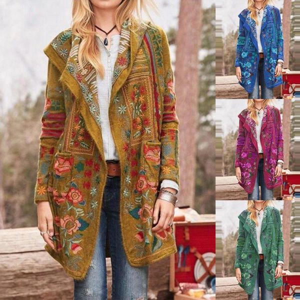women's trench coats vintage jacket women fashion long sleeve flower cardigan folk-custom pocket casual outwear plus size clothes mante, Tan;black
women's trench coats vintage jacket women fashion long sleeve flower cardigan folk-custom pocket casual outwear plus size clothes mante, Tan;black