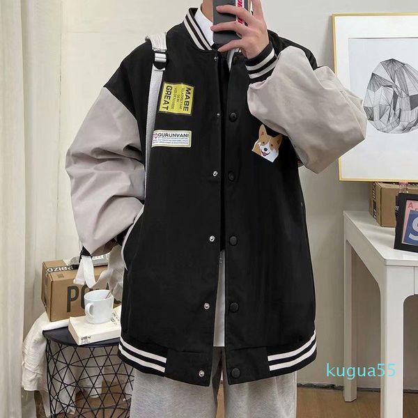 men's jackets hip hop jacket men baseball coats bomber patchwork leather sleeve coat autumn harajuku jaquetas, Black;brown
men's jackets hip hop jacket men baseball coats bomber patchwork leather sleeve coat autumn harajuku jaquetas, Black;brown