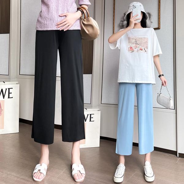 maternity bottoms ankle-length pregnant women summer trousers low waist straight canister wide-legged pants plus size pregnancy chiffon, White
maternity bottoms ankle-length pregnant women summer trousers low waist straight canister wide-legged pants plus size pregnancy chiffon, White