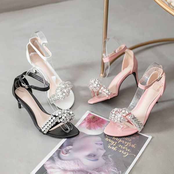 dress shoes summer style rhinestone fashion word buckle stiletto high heel bridal wedding banquet all-match female sandals, Black
dress shoes summer style rhinestone fashion word buckle stiletto high heel bridal wedding banquet all-match female sandals, Black