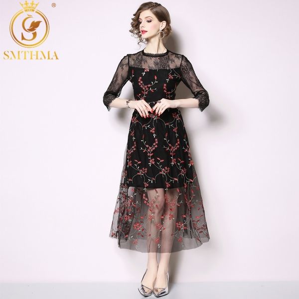 mesh summer runway dress women embroidered flower fashion ladies long dresses party vestido clothes 210520, Black;gray
mesh summer runway dress women embroidered flower fashion ladies long dresses party vestido clothes 210520, Black;gray