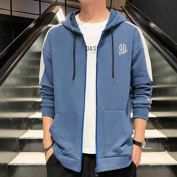 men's urban leisure coat brand loose hooded cardigan sweater men's spring and autumn et, Black
men's urban leisure coat brand loose hooded cardigan sweater men's spring and autumn et, Black