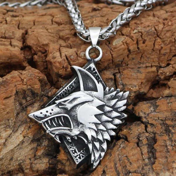pendant necklaces nordic viking geri and freki stainless steel wolf rune necklace with valknut gift bag, Silver
pendant necklaces nordic viking geri and freki stainless steel wolf rune necklace with valknut gift bag, Silver