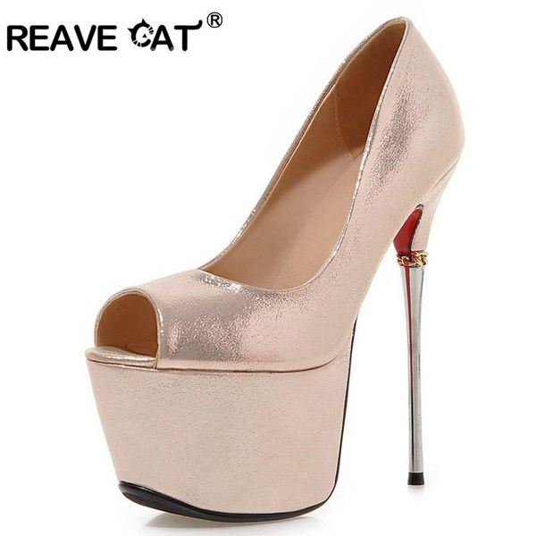 dress shoes reave cat ultra high heels 16cm glitter leather women thin heel pumps shallow mouth party big size a282, Black
dress shoes reave cat ultra high heels 16cm glitter leather women thin heel pumps shallow mouth party big size a282, Black