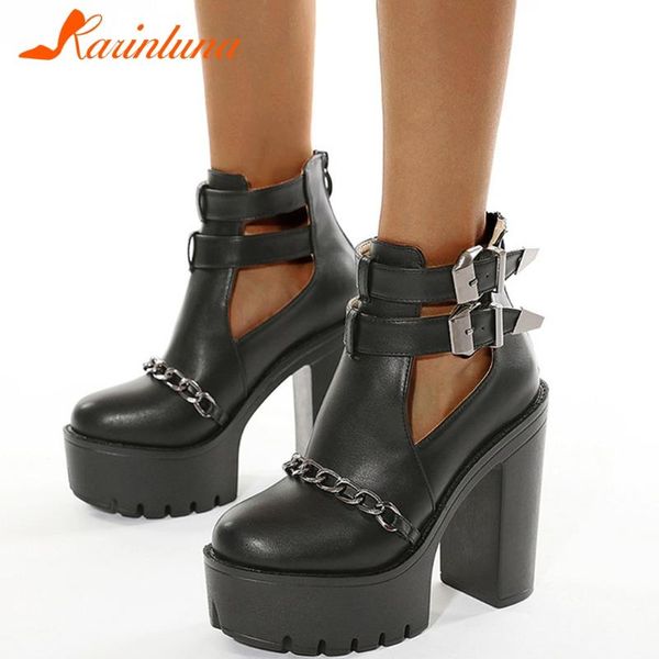 boots female shoes fashion punk metal decoration buckle straps plus size 35-42 platform thick high heels, Black
boots female shoes fashion punk metal decoration buckle straps plus size 35-42 platform thick high heels, Black