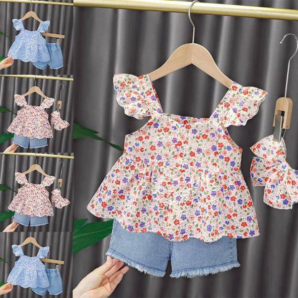 clothing sets baby girl summer two pieces red blue sleeveless floral vest+denim shorts set infants cotton tank short pants outfit clothe, White
clothing sets baby girl summer two pieces red blue sleeveless floral vest+denim shorts set infants cotton tank short pants outfit clothe, White